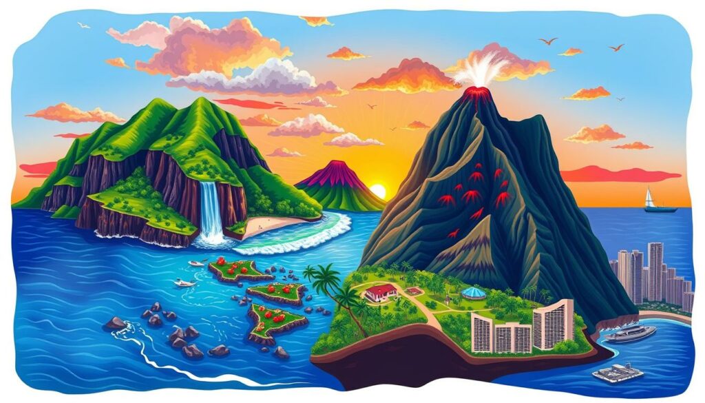 Hawaiian islands comparison