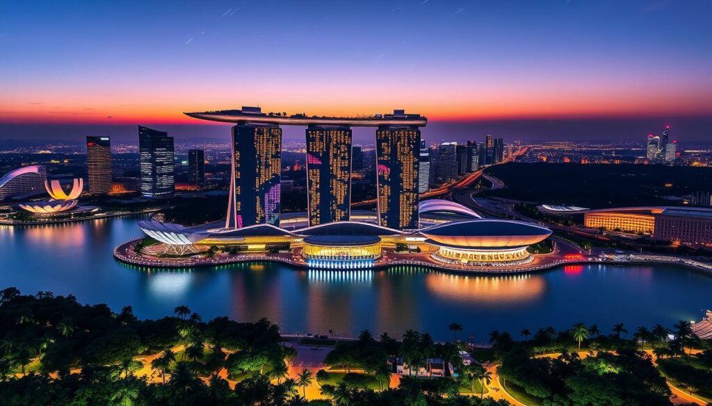 Marina Bay Sands luxury hotel in Singapore