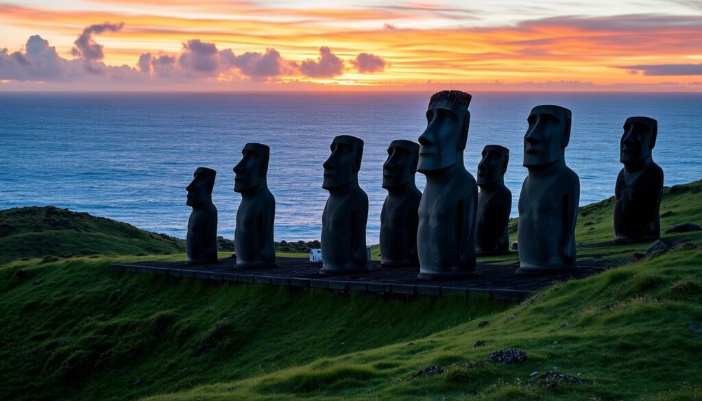 Moai statues on Easter Island