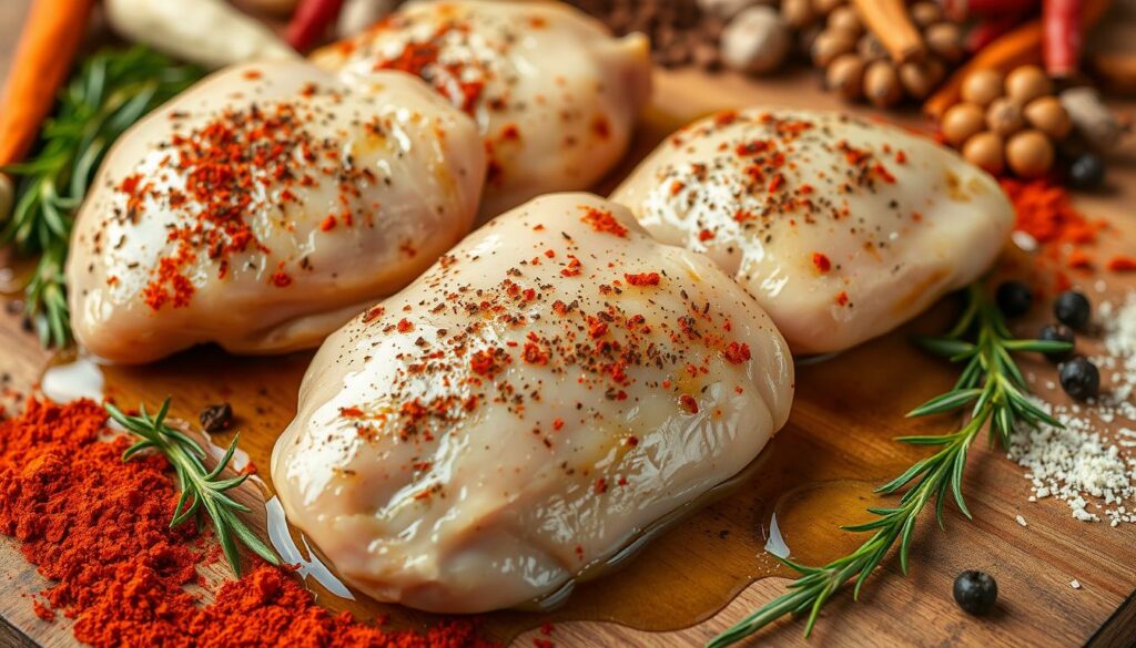 Seasoning chicken