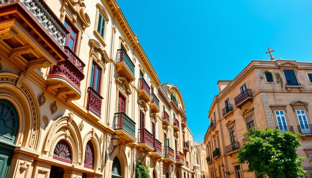 Vintage Valletta architecture