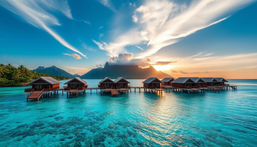 overwater villas in Bora Bora